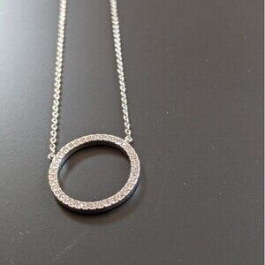NWT Nadri Pave Open Circle Pendant